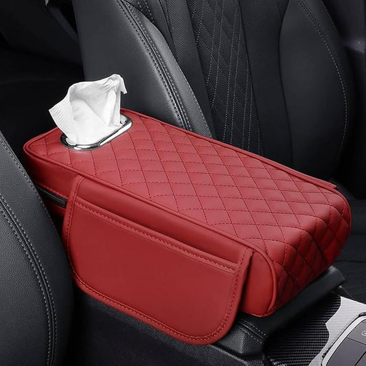 Car Center Console Cover for Lexus RX SUV RX 300 /RX 350 /RX 350L /RX 350 L F/RX 450h /RX 450hL, Leather Car Arm Rest Cover, Car Armrest Cushion with 2 Storage Bags Car Center Console Armrest Pad
