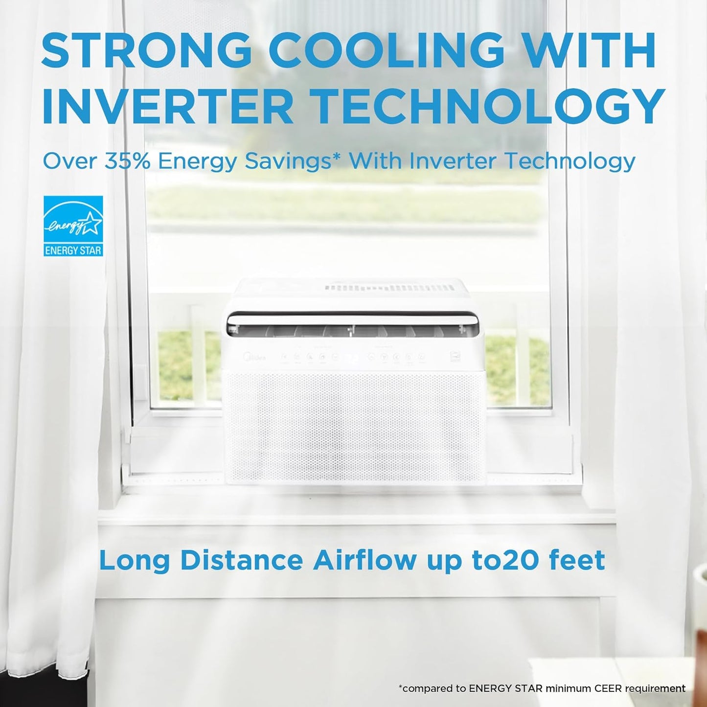 Midea MAW10V1QWT U-Shaped AC Window Air Conditioner