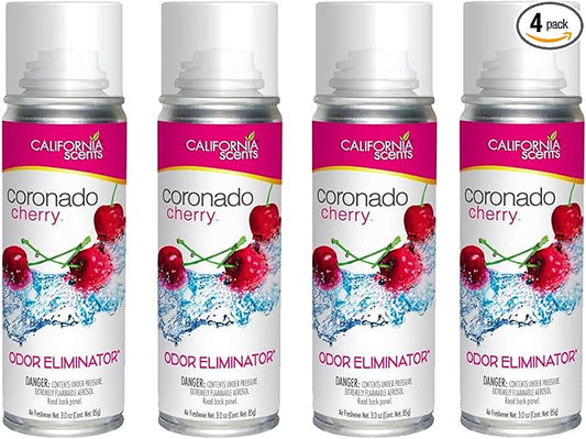 California Scents Car Fogger and Odor Eliminator (4 Packs, Coronado Cherry)
