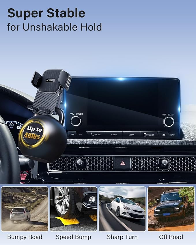 SKYLOTEC Car Phone Holder for Toyota C-HR CHR 2019 2020 2021 2022 Accessories 8-Inch Screen Fixed Clip, Automobile Cradles Phone Mount, Cell Phone Base Not Block Air Vent(Universal Holder)