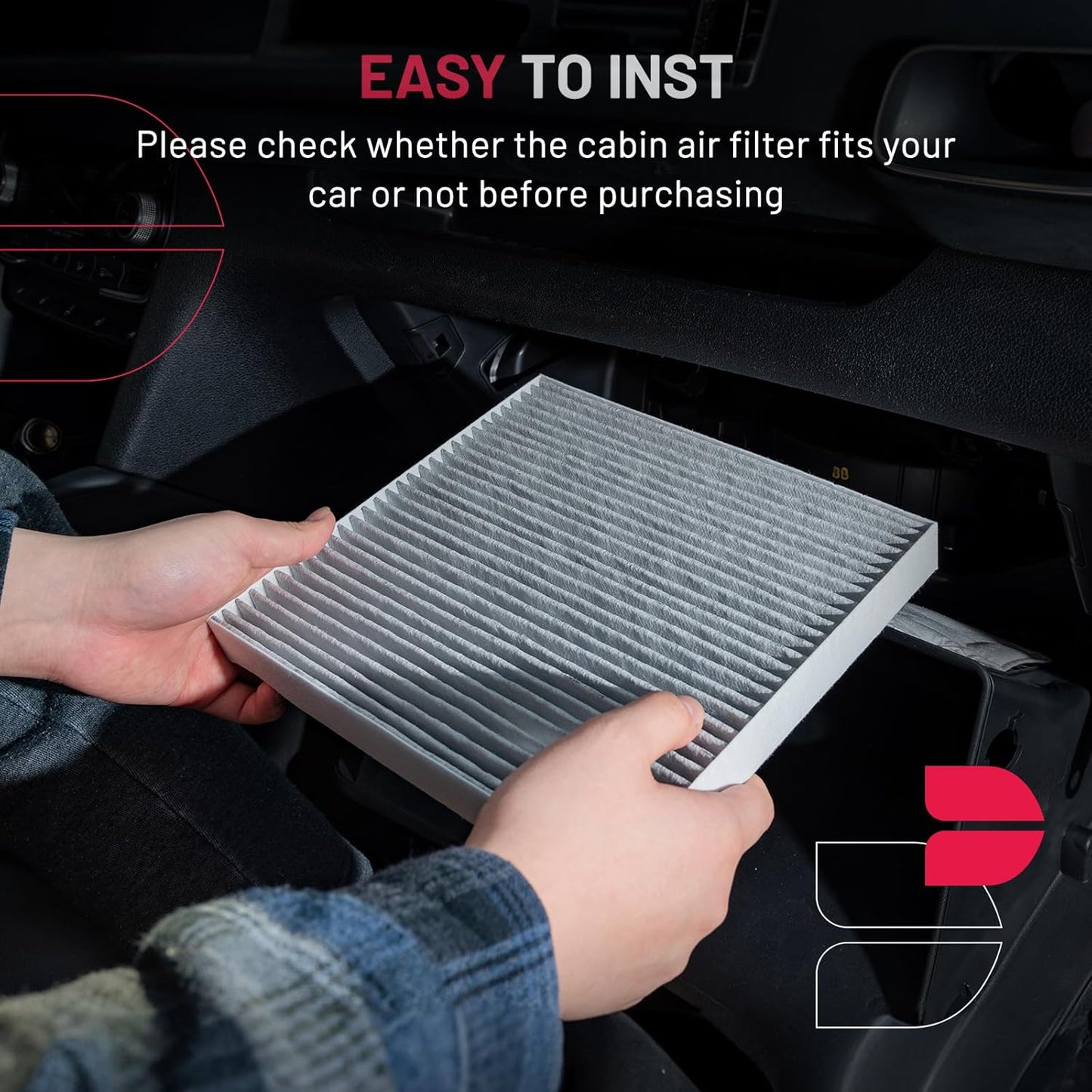 BDFHYK Cabin Air Filter with Activated Carbon Compatible with BMW 230i, 228i, 320i, 328d, 330i, 340i, 335i, 428i, 430i, 440i, 330i xDrive, 440i xDrive, 430i Gran Coupe, M2, M3, M3, M4, ActiveHybrid 3