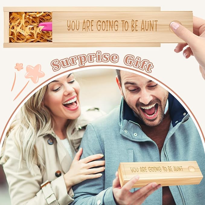 Pregnancy Announcement for Aunt, Pregnancy Test Keepsake Box, Baby Announcement Reveal Gifts Ideas for Husband Grandparents Dad Aunt and Uncle
