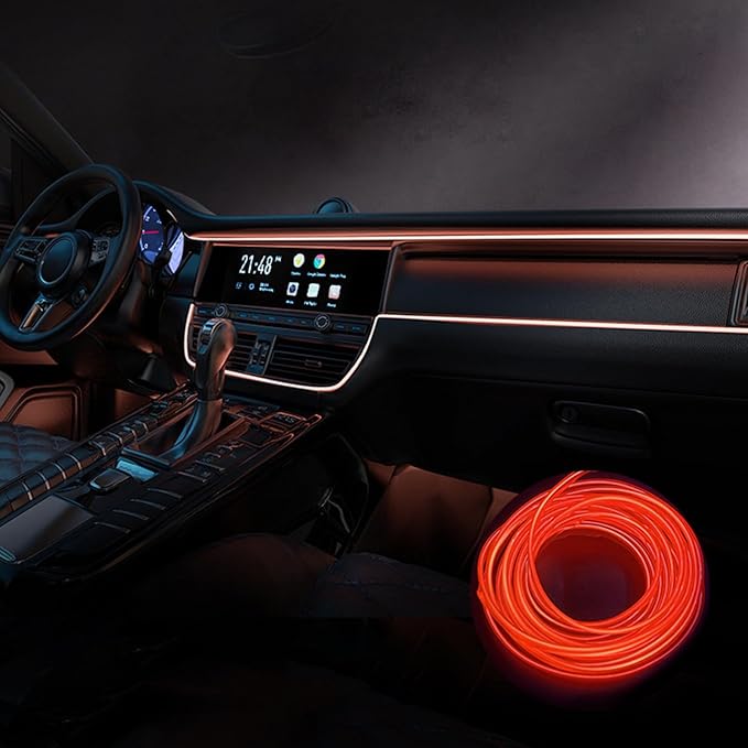 Car Interior Lights for BMW 3 Series Serie M3 E90 E91 E92 E93 F30 F31 F34 F35 F80 G20 G21 LED Car Interior Atmosphere Lamp Car Ambient Lighting Kits,Red