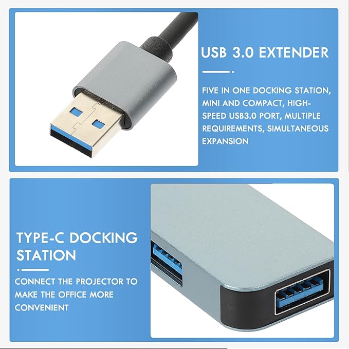 Angoily USB Hub USB Splitter High-Speed Data Expander for Laptop Desktop Computers Keyboard Mouse Webcam Printer