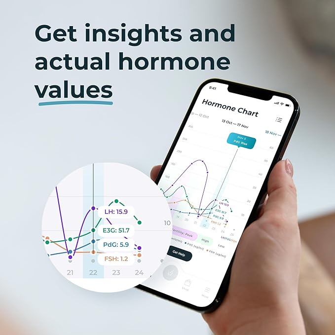 Inito Fertility Monitor & Hormone Tracker for Women | Estrogen, LH, PdG (Urine Metabolite of progesterone), FSH | Track and Confirm Ovulation | Includes 15 Test Strips (iPhone X/Xs / 11 Pro)