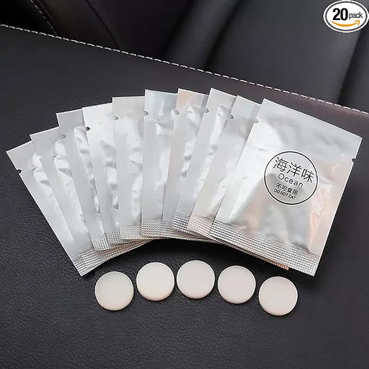 20 Pack Lavender & Rose Car Air Freshener Refill Fragrance Tablets, Car Scents Pads for Car Air Freshener Vent Clips