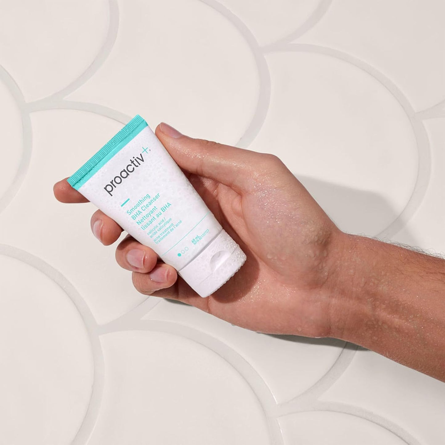 Proactiv+ Smoothing BHA Cleanser, 6 oz, Unscented Acne Treatment for All Skin Types, 1% Salicylic Acid Cleanser with Soothing Aloe
