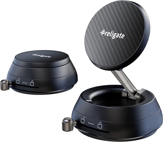 2026 Upgraded Vacuum Magnetic Phone Holder, [108+ LBS] Heavy Duty Suction Cup Car Phone Mount for Dashboard, Gym & Desk, MagSafe Car Mount for iPhone 17 16 15 Pro Max