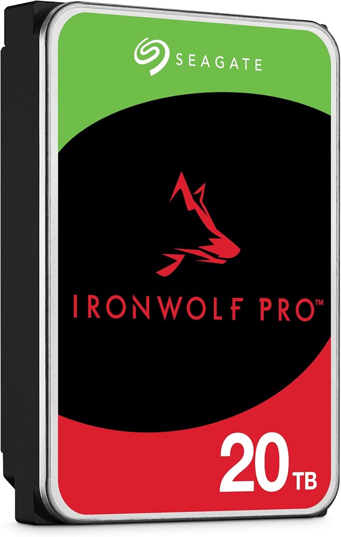 Seagate IronWolf Pro, 20 TB, Enterprise NAS Internal HDD –CMR 3.5 Inch