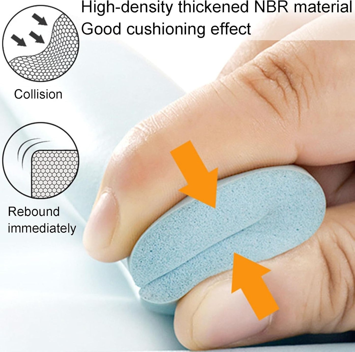 XPLKQXE Sharp Edge Safety Corner Edge Foam Padding, Edge Guards Bumpers Adhesive, Edge Corner Protector Guards for Table Edges & Sharp Corners(White-A,2pcs)
