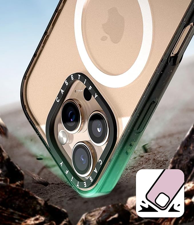 CASETiFY Impact iPhone 15 Plus Case [4X Military Grade Drop Tested / 8.2ft Drop Protection/Compatible with Magsafe] - Calculating... - Clear Black