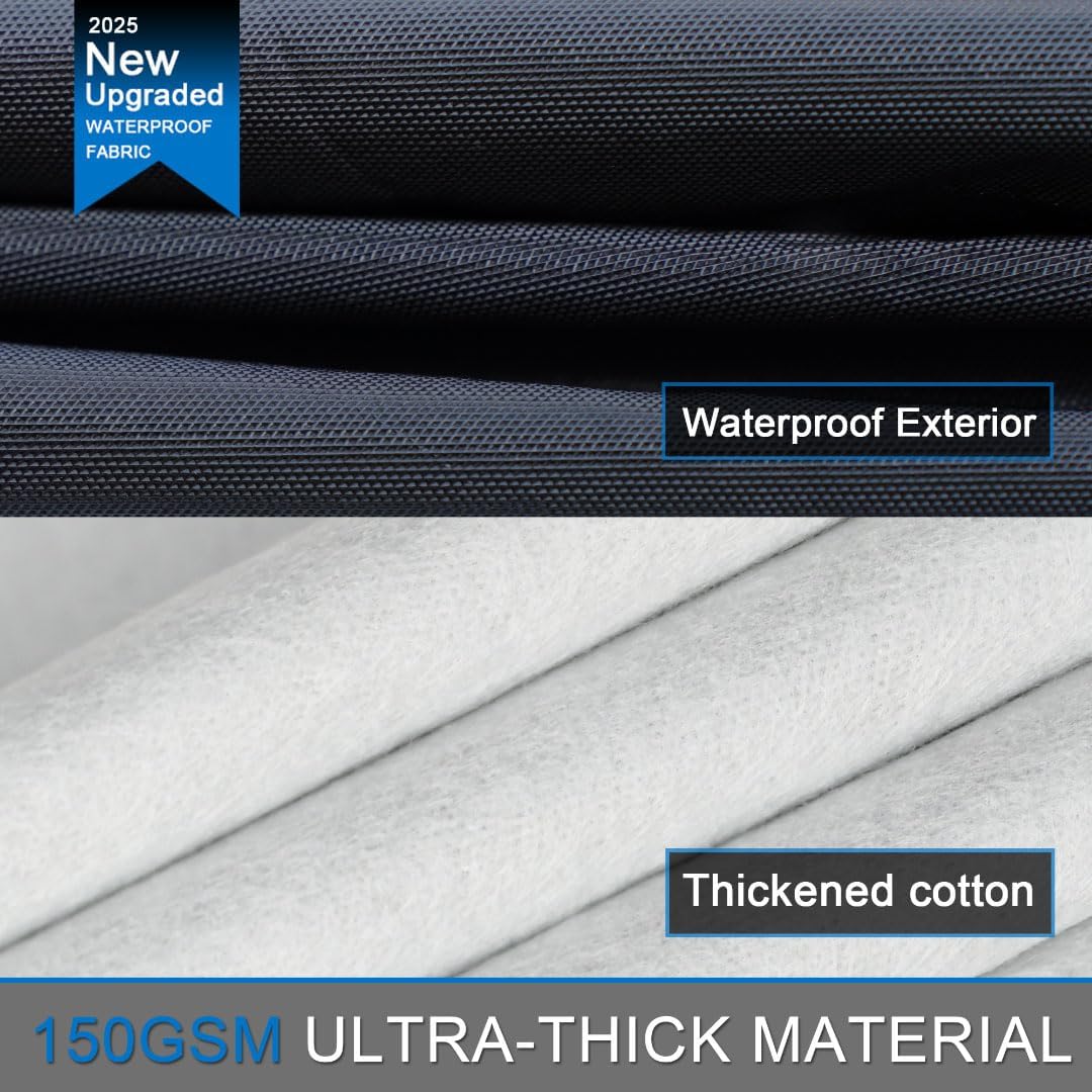 Ford F-150 Truck Cover Custom Fit 1997-2025 Regular LB (8'-8.1') with Door Zipper, 12 Layers Full Exterior Pickup Truck Cover Waterproof All Weather, for Wind Dust Sun and UV Protection.