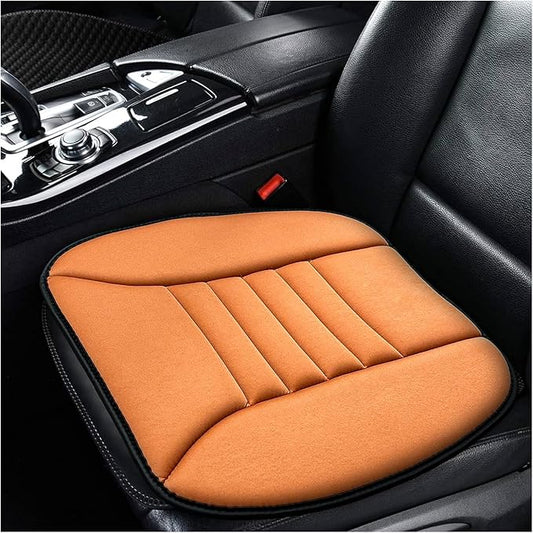 Car Seat Cushion, Breathable Driver Seat Protector with 1.2" Thick Comfortable Memory Foam, Universal Non-Slip Chair Pillow Pressure Relief Cushion Pad for Car Home Office (Orange)