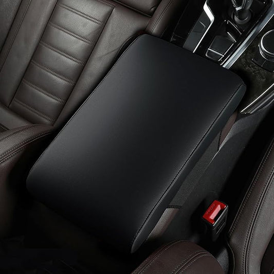Car Armrest Cover Pad for Mazda CX-5 2012–2025 Premium Leather Center Console Armrest Cushion Pad Anti-Scratch Waterproof Auto Interior Accessories Black Style