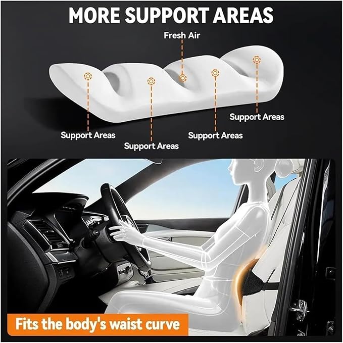 1 Piece Automotive Seat Lumbar Support Pillow for Mazda CX-70, CX 70 PHEV 2025, Driving Lower Back Cushion Ergonomic Orthopedic Posture Rest