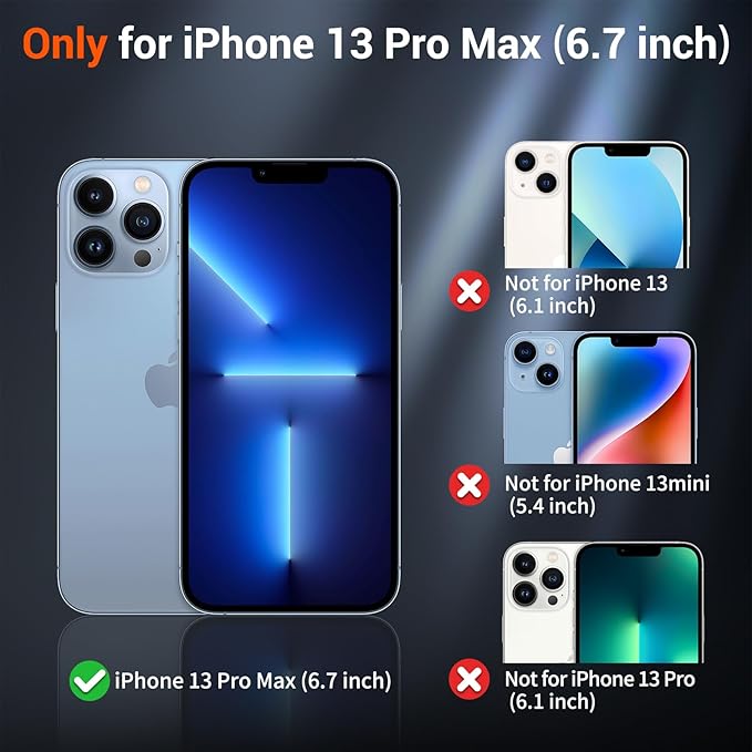 SUPFINE Magnetic for iPhone 13 Pro Max Case (Compatible with MagSafe) (Military Grade Drop Protection) Slim Translucent Matte Shockproof with Anti-Fingerprint Phone Case,Purple