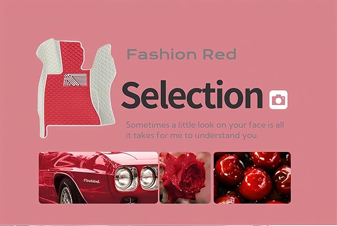 Custom Making Car Floor Mats for 98% Sedan SUV Car Protection Full Coverage Mats Anti-Slip Leather Floor Liners All Weather Car Floor Mats (Black Red Thread)