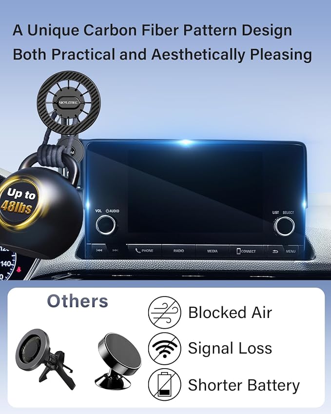 Magnets Phone Mount for 2022-2025 Chevrolet Chevy Silverado1500/GMC Sierra 1500 2500HD 3500HD Accessories 13.4-Inch Screen, Cell Phone Base Automobile Cradles Magnetic Phone Holder for MagSafe