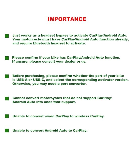 USB-C Motorcycle CarPlay Bypass Adapter Cable,Activate Motorcycle CarPlay Screen Casting Without Bluetooth Headset,Compatible with Harley/Goldwing/Indian,Support Charging Simultaneously