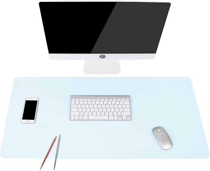 YSAGi Non-Slip Leather Desk Pad L Size, Waterproof Laptop Computer Desk