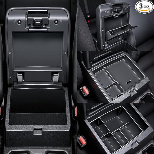 Carlimeki Center Console Organizer (3-piece set) for Tacoma 4th Gen (2024-2026) - Not for Hybrid - for Tacoma Accessories