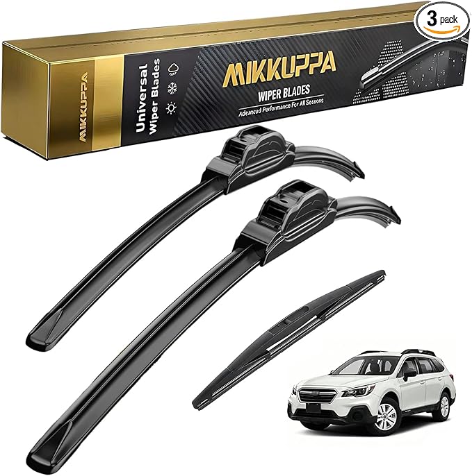 MIKKUPPA 26"+17"+14" Windshield Wiper Blades Replacement for 2015-2019 Subaru Outback, Front & Rear Wiper Blades Set, Durable Stable Quiet All Season (Pack of 3)