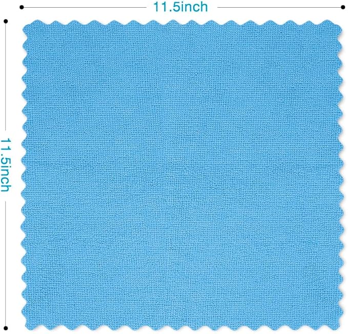 Orighty Cleaning Cloths Bulk, 150 Pack Shop Rags Reusable, Multi-Purpose Shop Towels for Cars, Microfiber Cleaning Rags for Automotive, Mechanic, Kitchen, Lint Free Towels 11.5’’ x 11.5’’, Blue