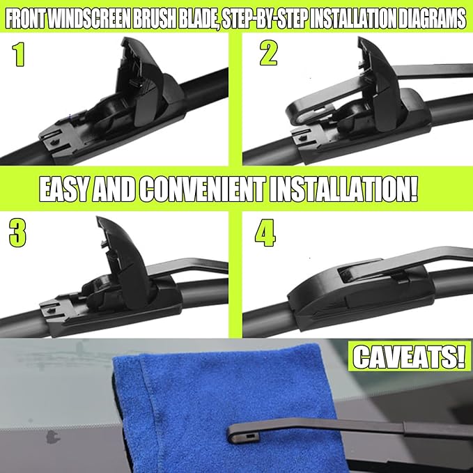 Front Wiper and Rear Wiper Blade Replacement for 2007-2012 Mazda CX-7, 2016-2021 Hyundai Tucson OEM Wiper Blades, Genuine Replacement (26“/16”/14” 3-Pack)