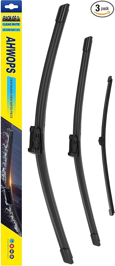 3 Wiper Front and Rear Wiper Blades for Audi Q7 2016-2023, Audi SQ7 2017-2023, OE Original Style (27″/20″ Front/15″ Rear) For My Car