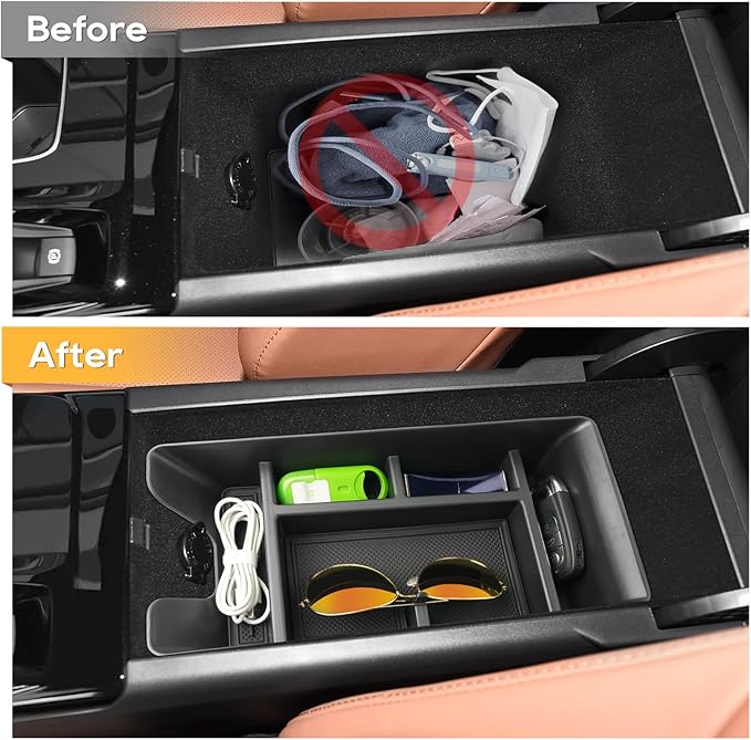 LFOTPP Center Console Organizer Tray for 2025-2026 Toyota Camry (XSE/XLE/SE/LE), ABS Armrest Storage Box Insert, Non-Slip Waterproof Car Accessories