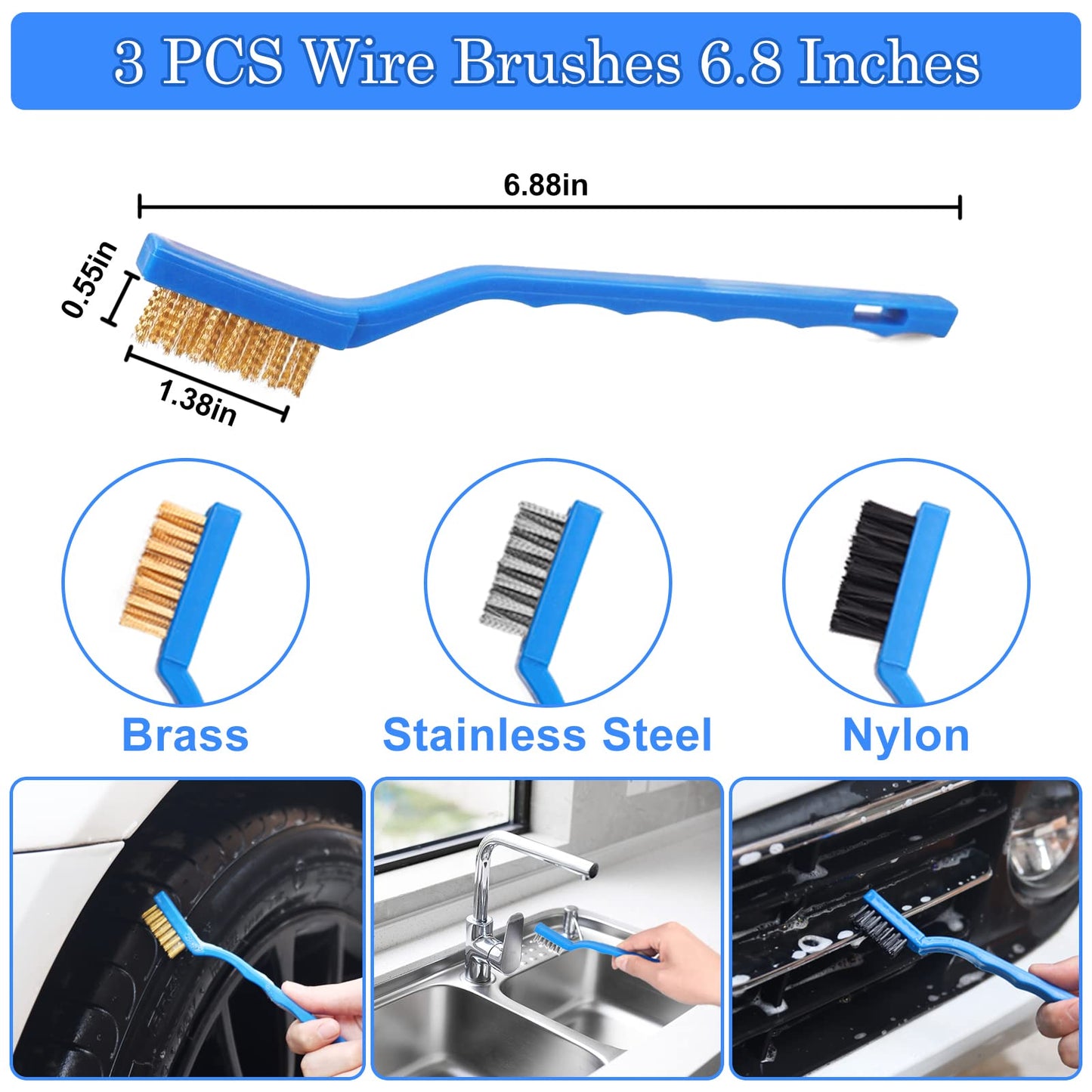 27Pcs Car Detailing Kit, Car Detailing Brush Set, Auto Detailing Drill Brush Set, Car Detailing Brushes, Car Wash Kit, Car Accessories, Car Cleaning Tools Kit for Interior, Exterior, Wheels