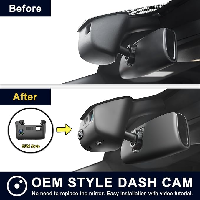 Mangoal 4K Dash Cam Custom for 4th Gen Dodge RAM 1500/2500/3500 2013 2014 2015 2016 2017 2018,(Model C),Check Model Carefully, UHD 2160P Video, App & WiFi, 128GB Card