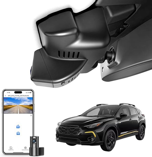 4K Dash Cam Custom fit for Subaru Crosstrek 2024 2025 2026(Model B),Base Limited Premium Sport Wilderness etc, Integrated OEM Look, UHD 2160P Video, App & WiFi, 64GB Card