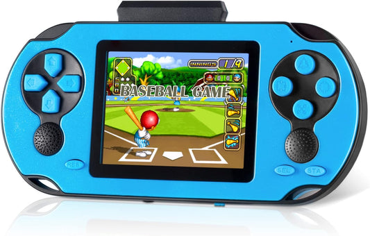 16 Bit Handheld Game for Kids Adults, 3.0'' Large Screen Preloaded 230 HD Classic Retro Video Games with USB Rechargeable Battery & 3 Game Cartridges for Birthday Gift for Kids 4-12 (Red)