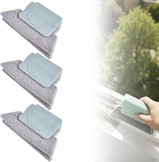 2026 New Magic Window Track Cleaner, Window Groove Cleaning Brush Tools Set, for Cleaning Tile Grout, Louver Blades, Car Air Conditioning Vents, and Narrow Gaps (3pcs Gray)