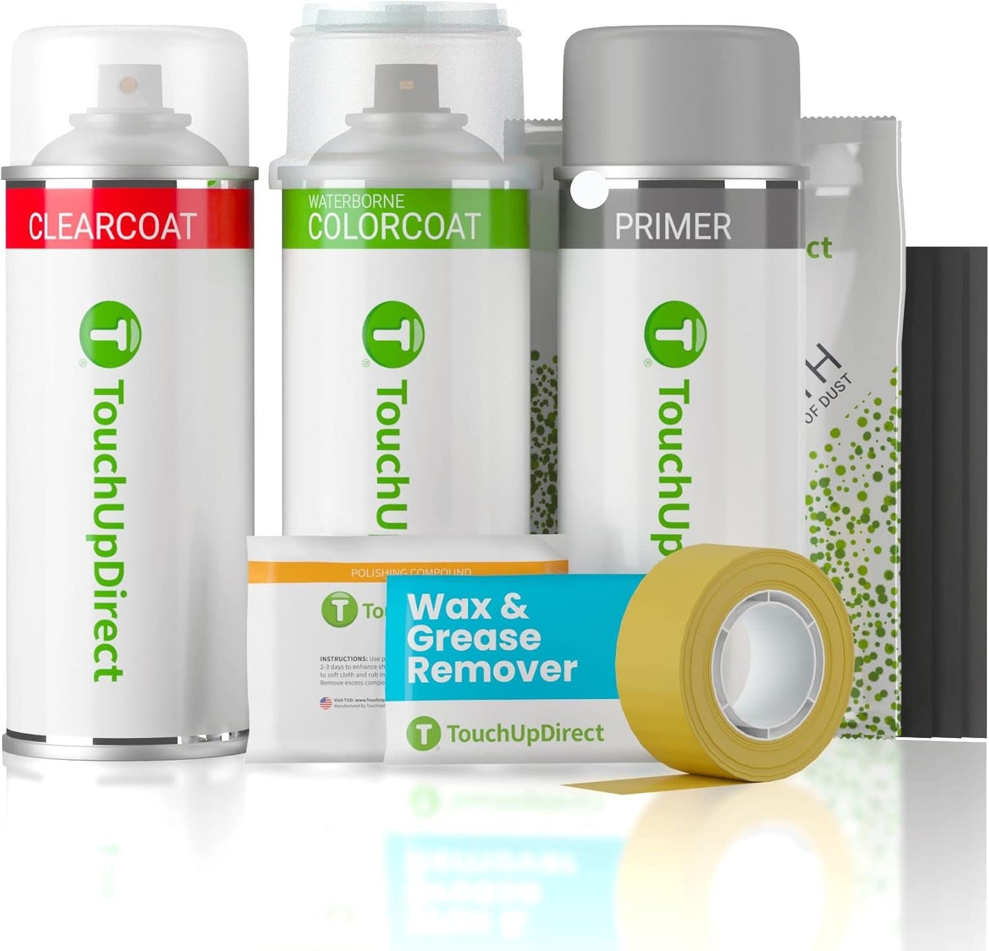 TouchUpDirect 040 Super White Compatible with Toyota Exact Match Touch Up Paint Aerosol - Platinum Kit