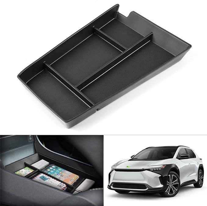 Autorder Center Console Bottom Organizer for 2023 2024 2025 2026 Toyota bZ4X/ Subaru Solterra Accessories Lower Center Console Storage Tray