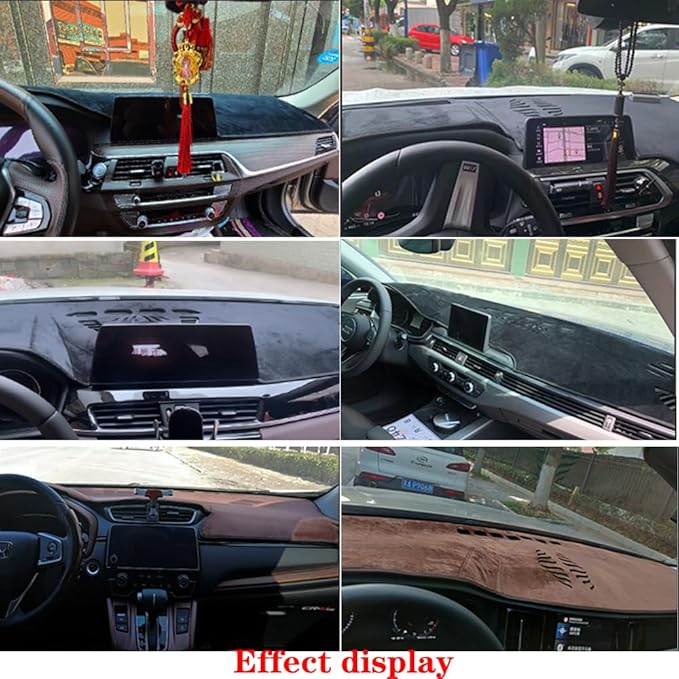 Dashboard Cover for Ford Escape 2020-2022,Anti-Glare Sun Shield,Non-Slip Custom Fit Dash Mat,Interior Protector,French Velvet