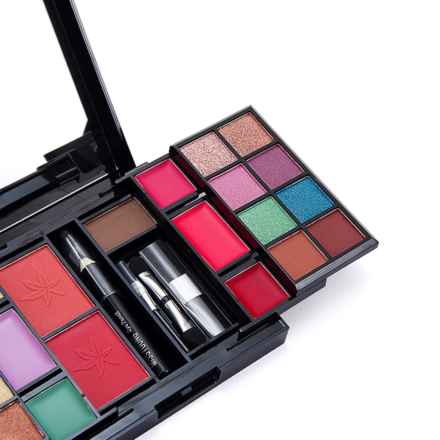 Makeup Eyeshadow Palettes, 25 Colors Protable Multifunction Blush Eyebrow Powder Contour Palettes with Makeup Brush, Matte Shimmer Pearl Eyeshadow Makeup for Daily Party Makeup #7
