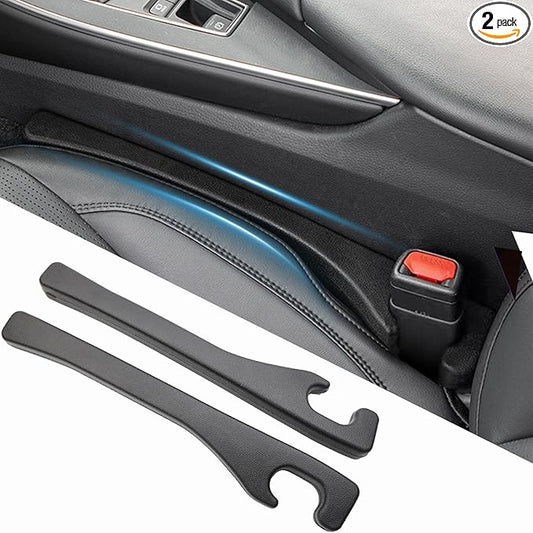 Car Seat Gap Filler Set of 2,Seat Gap Organizer, No Drop Seat Guard,2025 New Car Seat Side Gap Filler Organizer, Drop Seat Guards for Cars (Black 2Pcs)