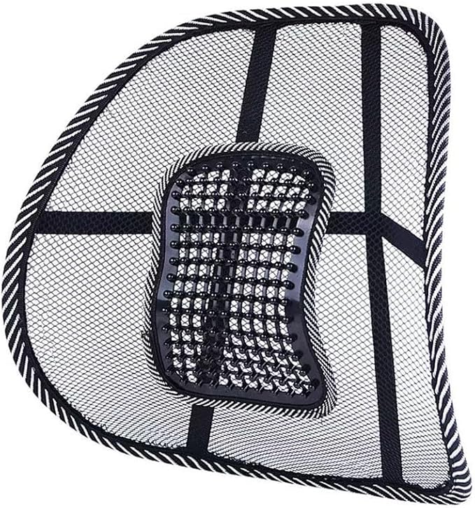 Mesh Lumbar Support for VW Fox 2005-2011, Breathable Summer Car Back Cushion with Massage Beads Ergonomic Driving Seat Posture Corrector Pad