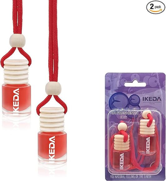 Car Air Freshener 4ml Car Scents | 45-Days Keep Fragrance | Automotive Hanging Diffuser Bottles | Remove Auto Odor Long-Lasting Fresh Air for Home Deodorizer…… (Berry)