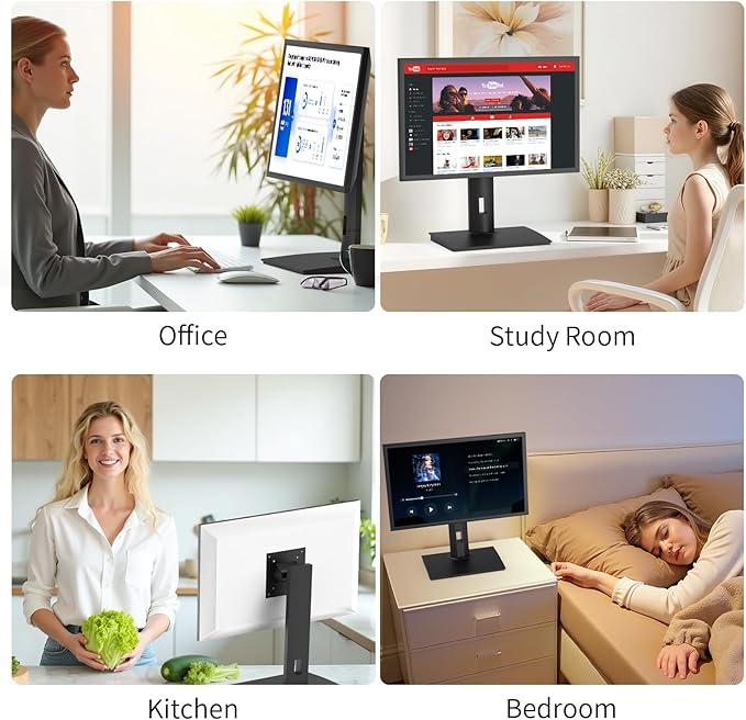 Vesa Monitor Stand with Spring-Adjustable Height, Rotation Vesa Stand,