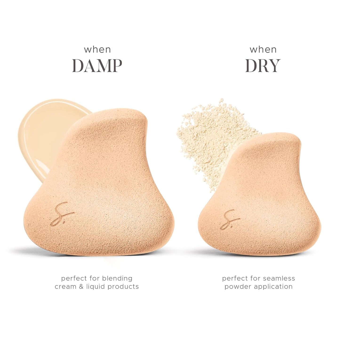Original Beauty Blender Makeup Sponge Applicator for Powder, Cream & Liquid, Beauty Tools Puff, Streak Free Application, Vegan, Cruelty Free Made in USA, Peach (3 Pieces)