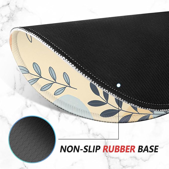 ITNRSIIET Mouse Pad Non-Slip Rubber Base Smooth Surface Stitched Edges