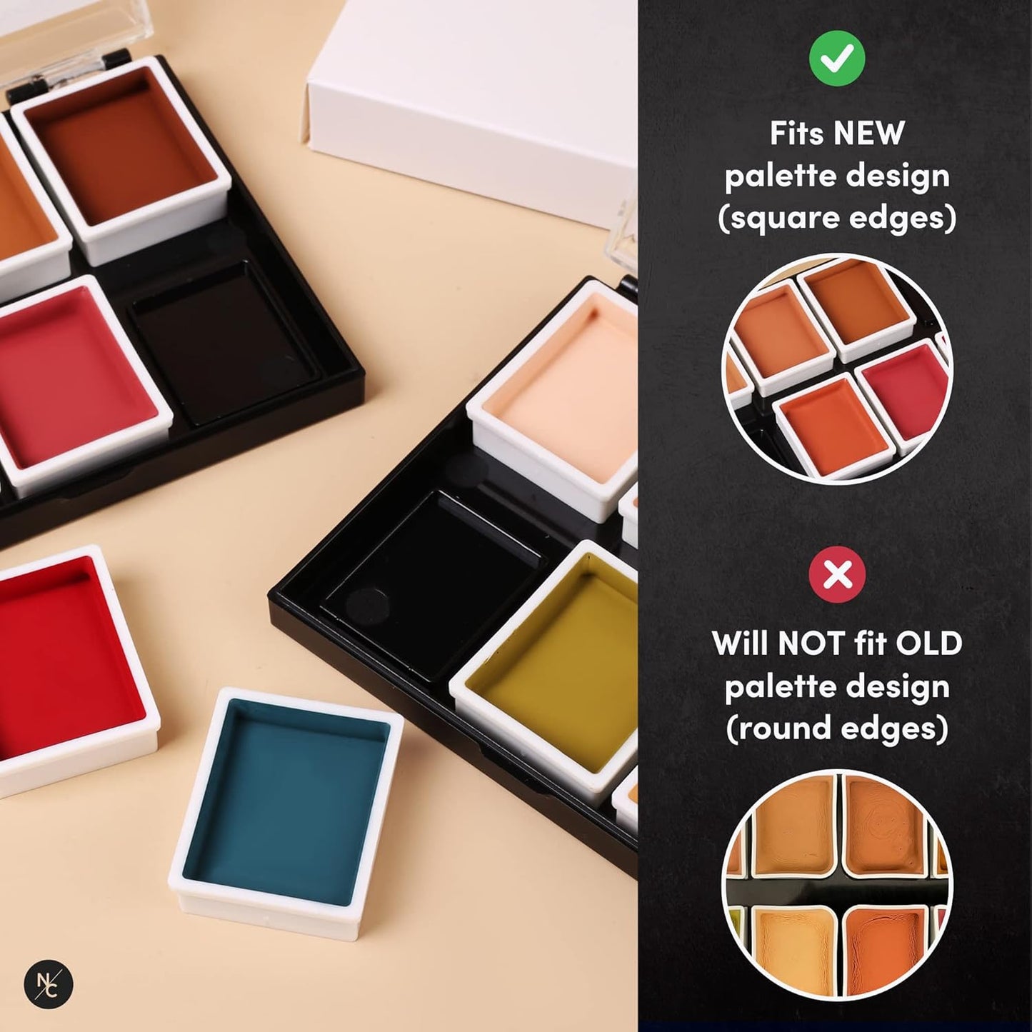 Alcohol Palette Refill Pans - Skin Tones - Deep Blush