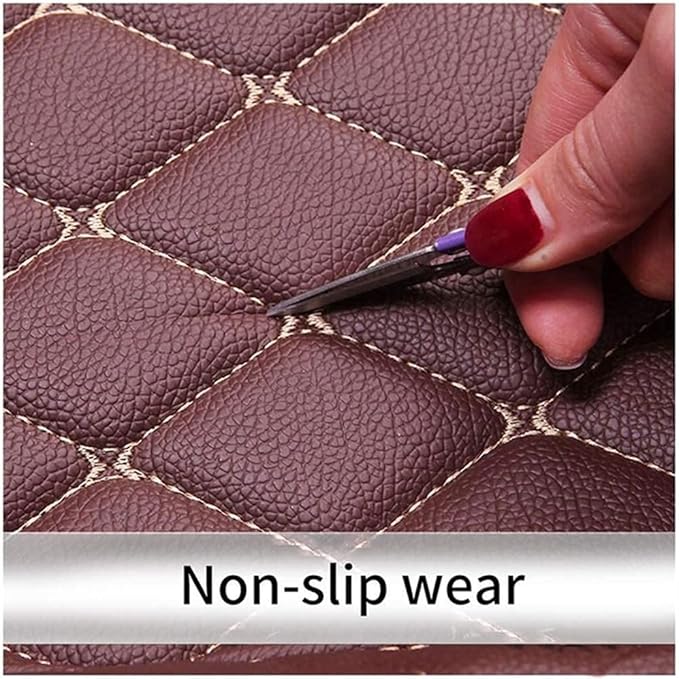 Custom Car Mats All Weather Fit Automotive Floor Mats PU Leather Protector Mat for Most Sedan, SUV, Truck Floor Mats (Coffee)