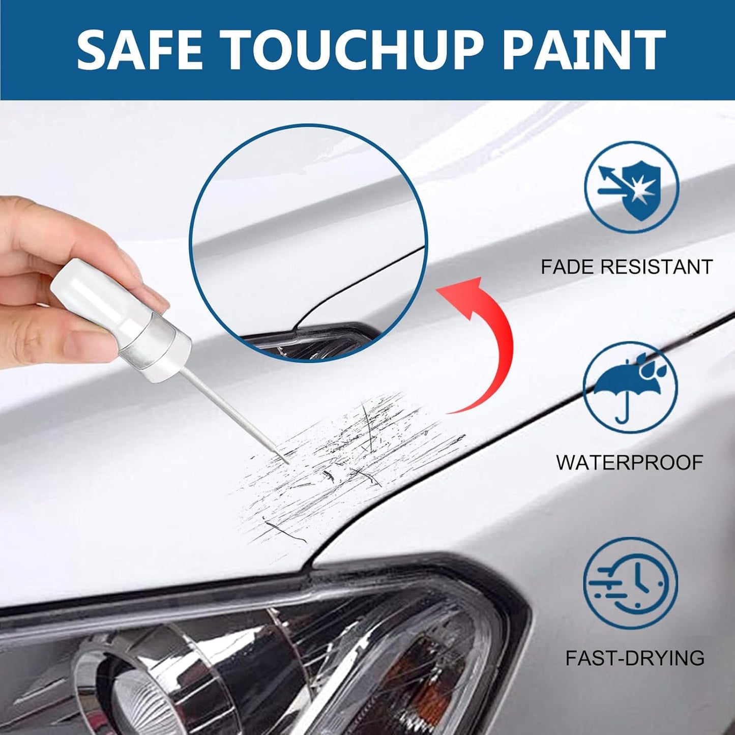 Slate Gray Metallic(GNO/WA633D) Touch Up Paint for Chevrolet-Exact Match 2 in 1 touchup Paint Pen for Chips and Nicks Repair Car Paint Scratch Repair Kit
