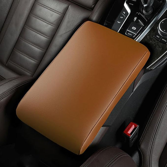Car Armrest Cover Pad for Lexus LS LS400 LS430 LS460 LS500 LS500h LS600h Premium Leather Center Console Armrest Cushion Pad Anti-Scratch Waterproof Auto Interior Accessories Orange Style