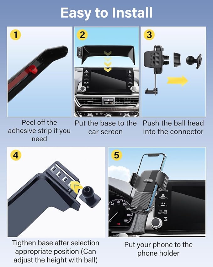 Phone Holder for 2022-2025 Chevrolet Chevy Silverado1500/GMC Sierra 1500 2500HD 3500HD Accessories 13.4-inch Screen Fixed Clip, Automobile Cradles Phone Mount, Cell Phone Base Not Block Air Vent
